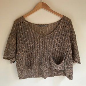 Oatmeal Knit Crop Top M